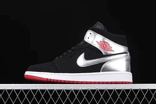 All categories Air Jordan Jordan series basketball shoes Air Jordan 1 Mid Air Jordan 1 Mid "Johnny Kilroy AJ1 Joe 1 China Black Silver 554724-057